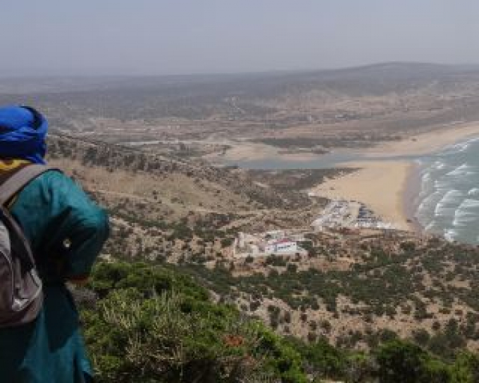 Blick von der Steilküste bei Sidi Kaouki während einer Dromedartour